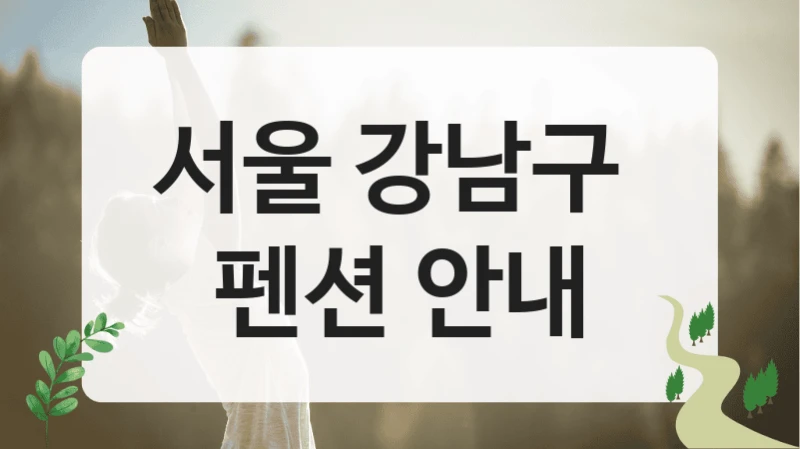 서울 강남구 
펜션 안내