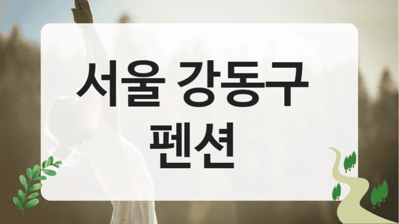 서울 강동구 
펜션