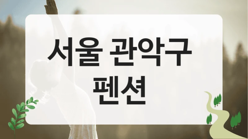 서울 관악구 
펜션