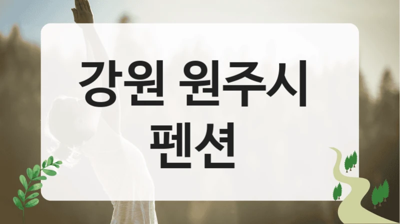 강원 원주시 
펜션