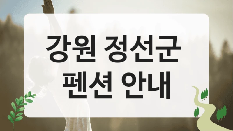 강원 정선군 
펜션 안내