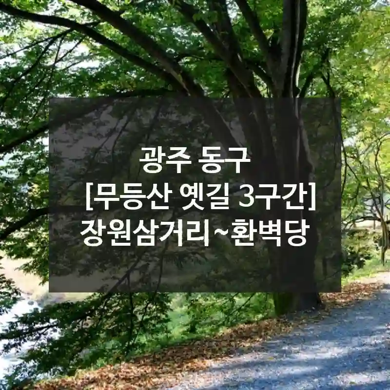 광주 동구
[무등산 옛길 3구간] 장원삼거리~환벽당