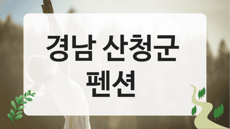 경남 산청군 펜션이용 서비스 비교, 위치별 비용 안내