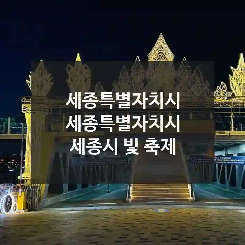 세종시 빛 축제 제대로 즐기기! 주목 포인트 소개해요