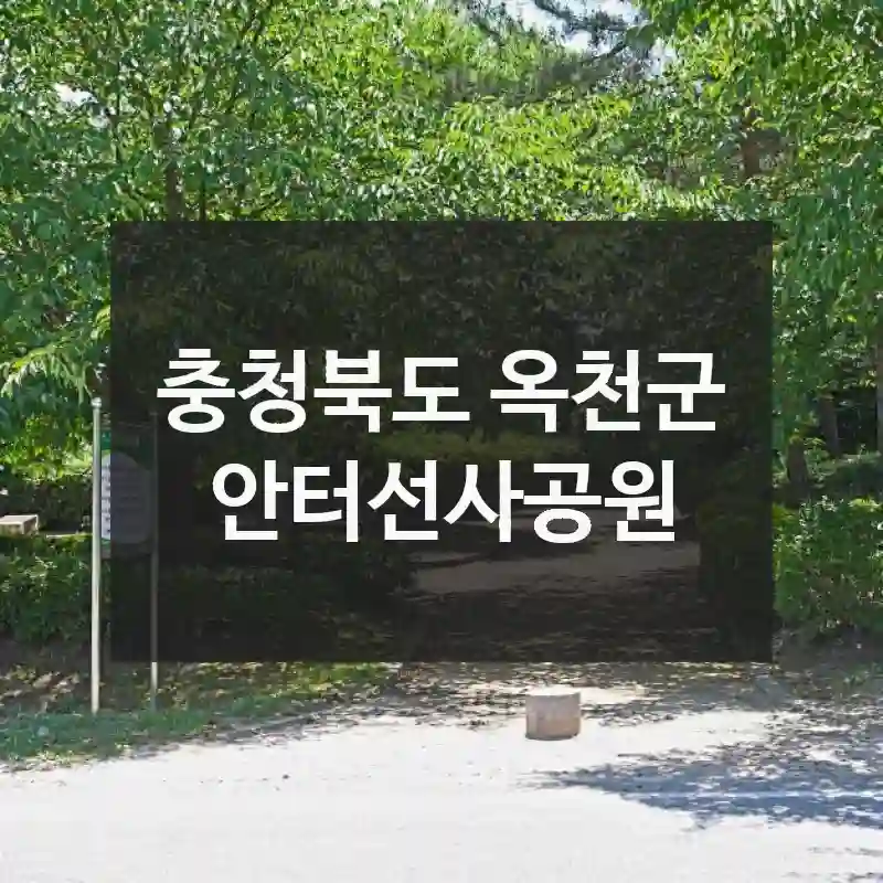 안터선사공원 체험 루트 – 충청북도 옥천군의 숨은 명소