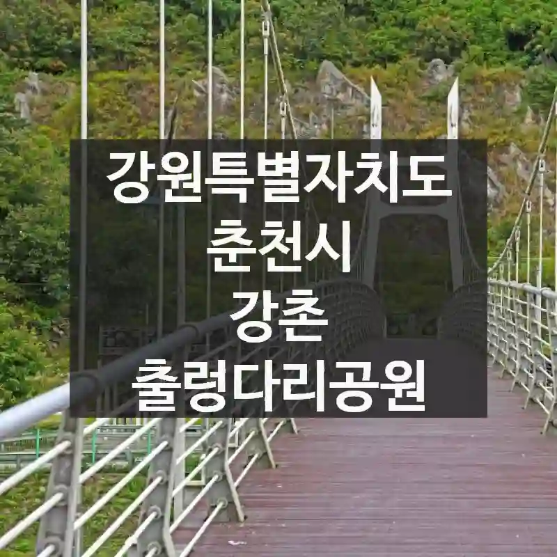 여기 진짜 숨겨진 보물 스팟! 강원특별자치도 춘천시의 강촌 출렁다리공원