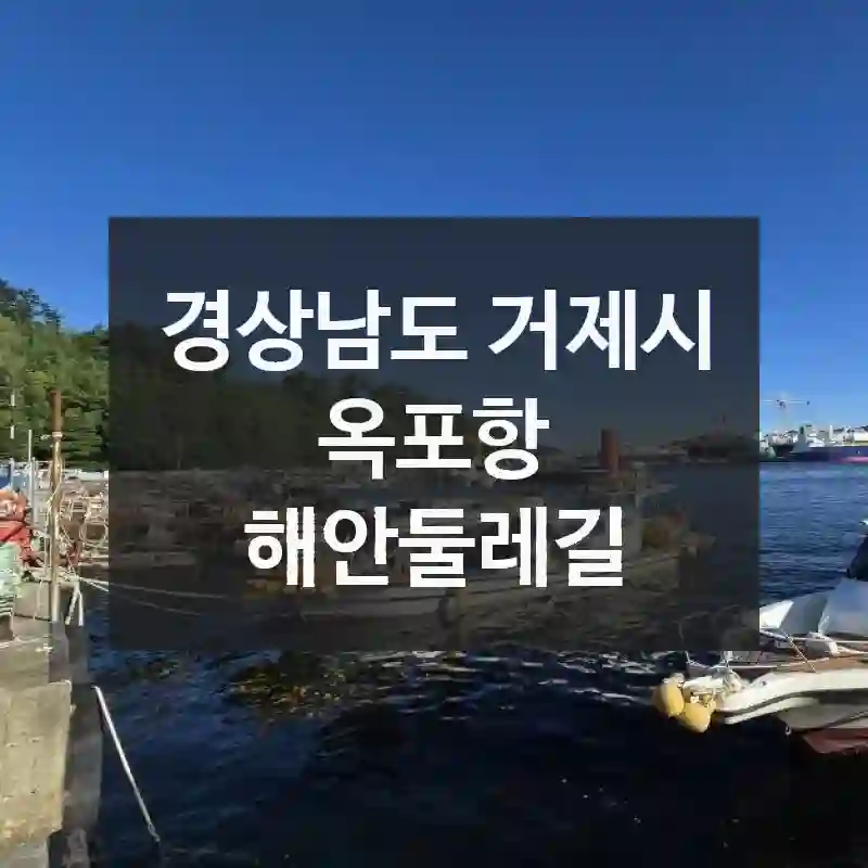 옥포항 해안둘레길 이렇게 준비하세요! 주차 정보, 재미 요소, 경험자 팁 정리