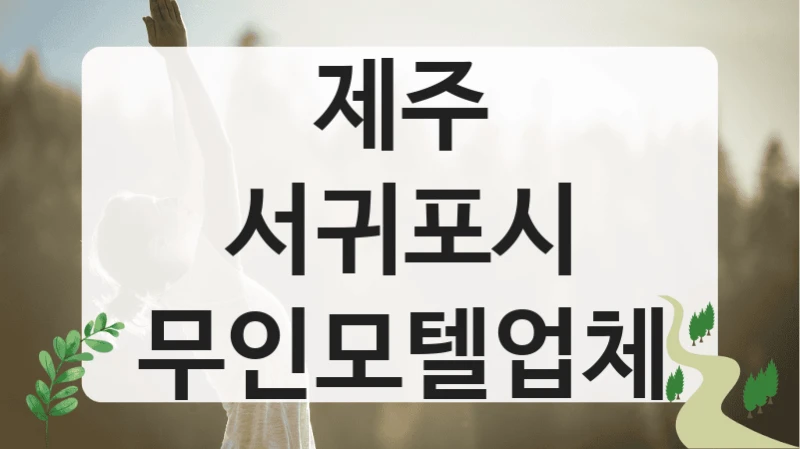 제주 서귀포시
무인모텔업체