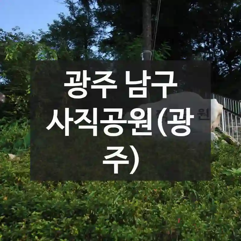 광주 남구
사직공원(광주)